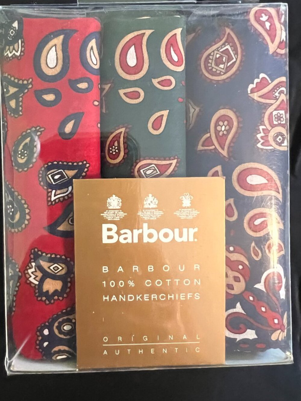 Men's Barbour patterned handkerchiefs